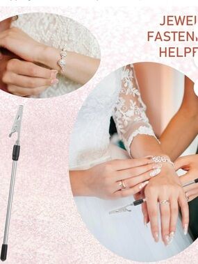 Amazon Silver Jewelry Fastening Helper with Black Grip